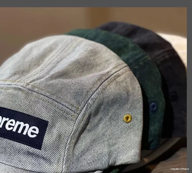 Water Camping Black White Water Washed Tannin Washed Blue SS23 Hat CAMP CAP DENIM 0808